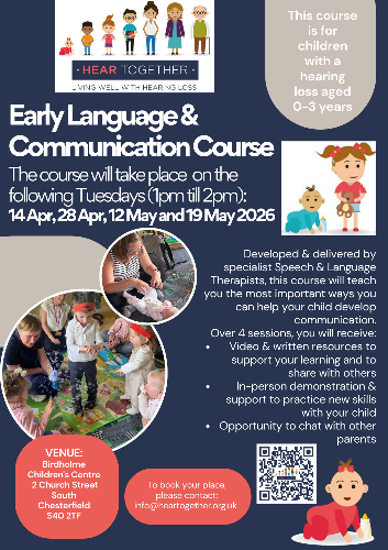 NEW Early Language & Communication Course in Chesterfield Developed & delivered by specialist Speech & Language Therapists, this course will teach you the most important ways you can help your child develop communication.